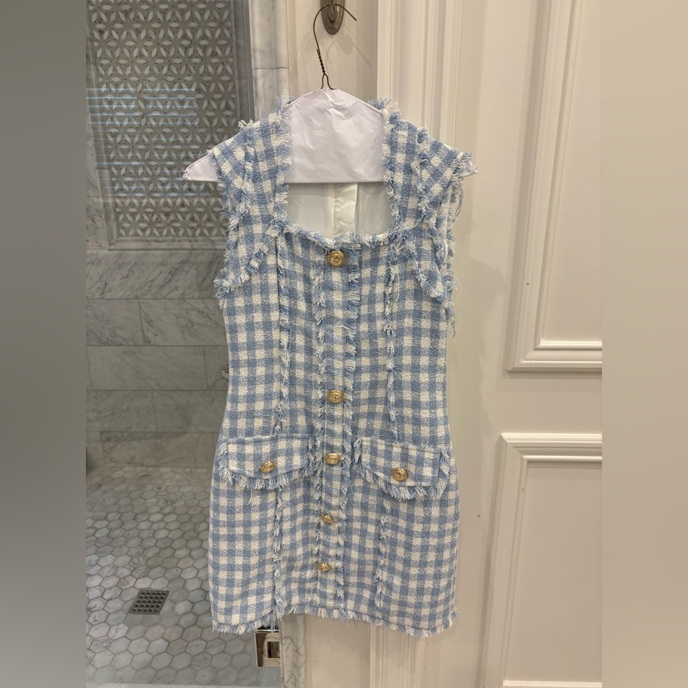 Gingham Tweed Mini Dress perfect condition.